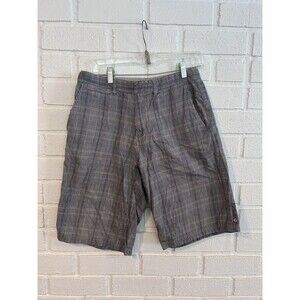 Element Men's Gray Plaid Shorts